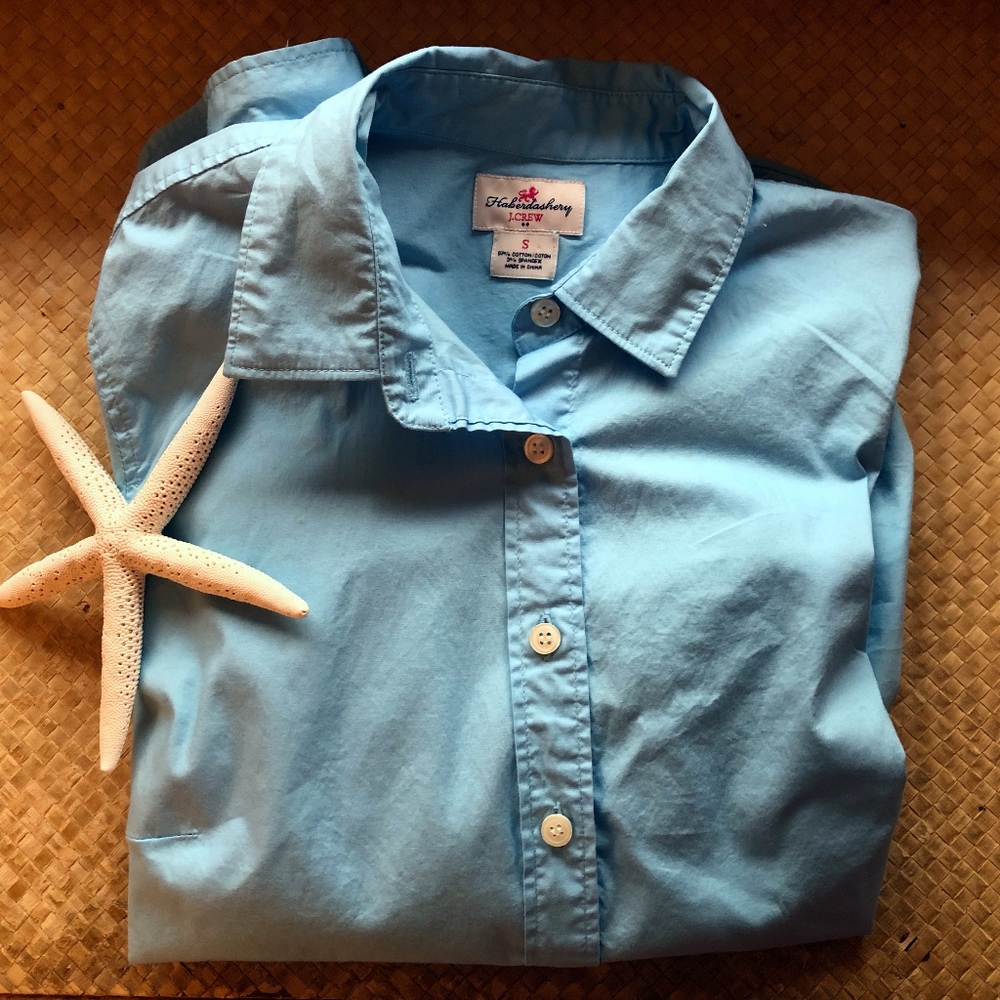 J.Crew Haberdashery light blue button up size S